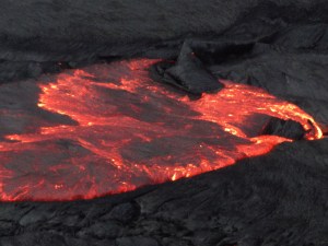 the lava at work at Erta Ale