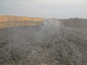 the now extinct crater at Erta Ale