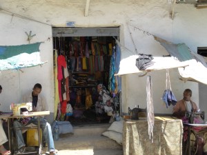 "machina street" in the heart of old Harar where tailors have their business