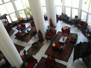 the lounge at La Residence